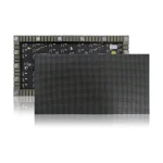 LED display panel with a black circuit board and multiple connection points along the edges.