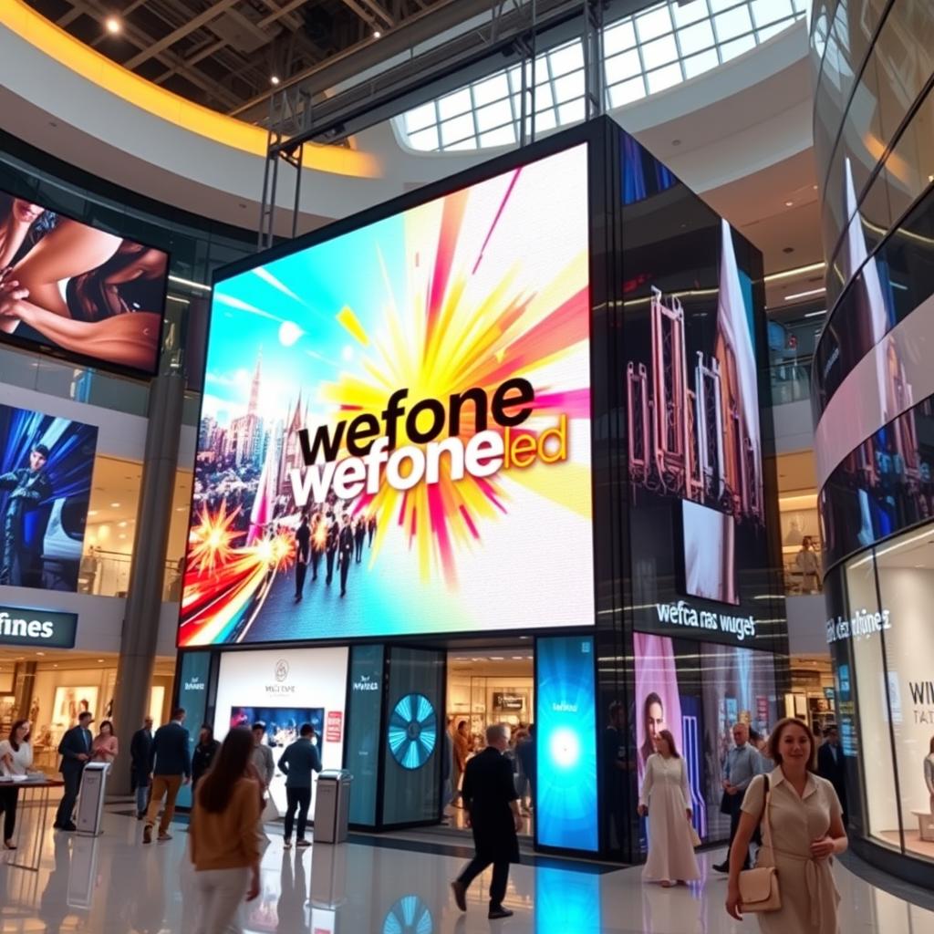 LED display screen for retail and advertising in Dubai mall