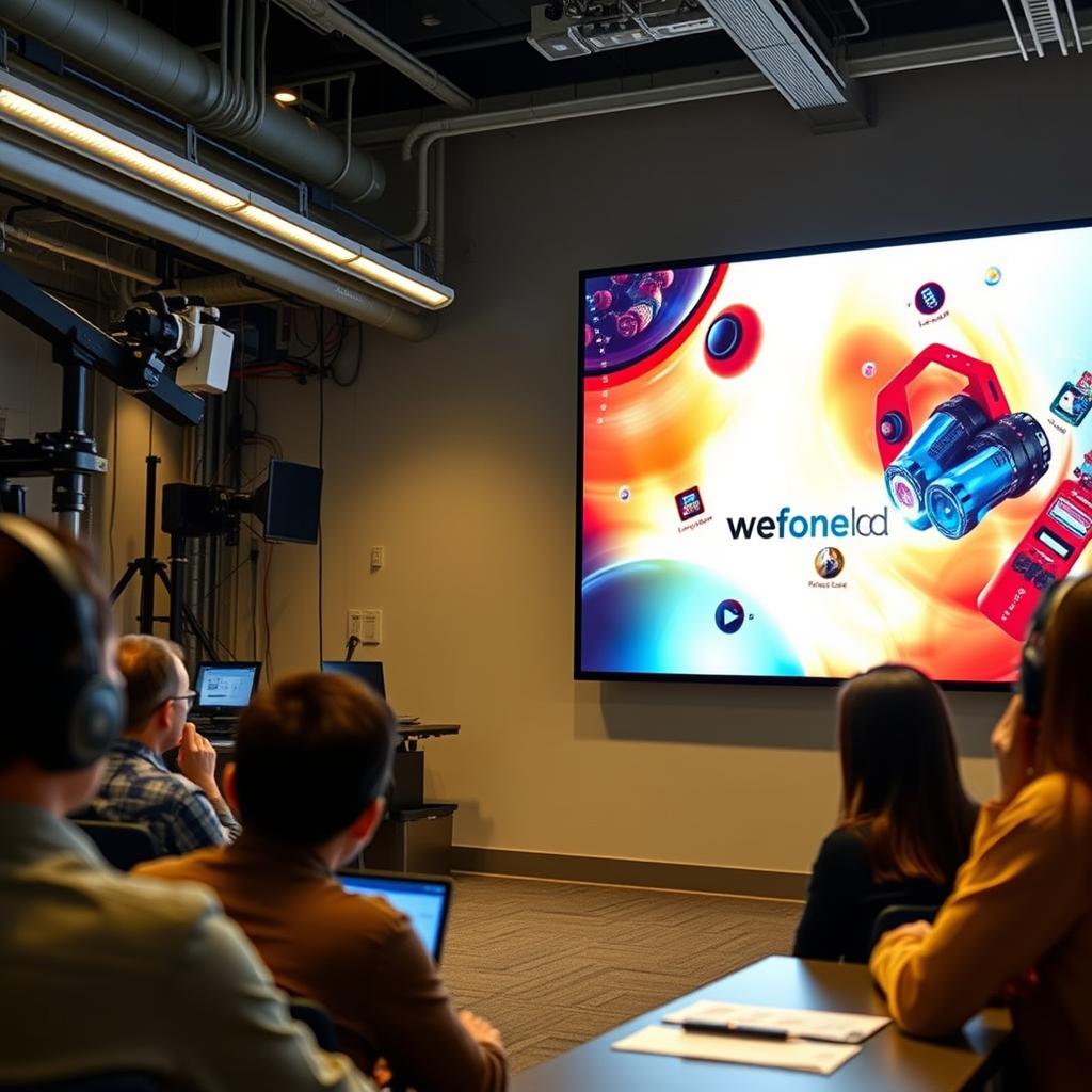 LED display screen in a training environment