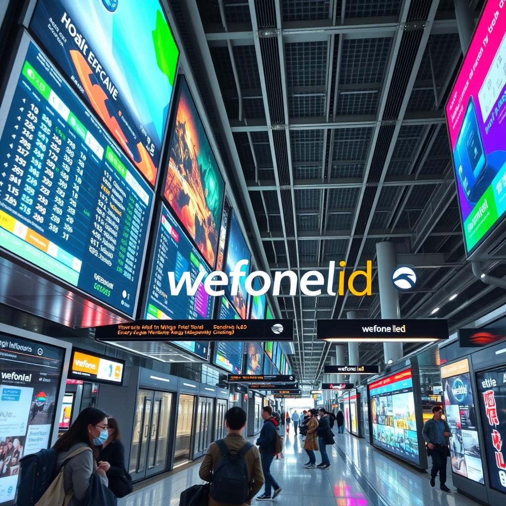 energy-efficient LED screens in transportation hubs