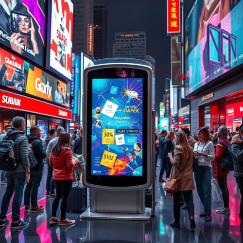 touch screen advertising display