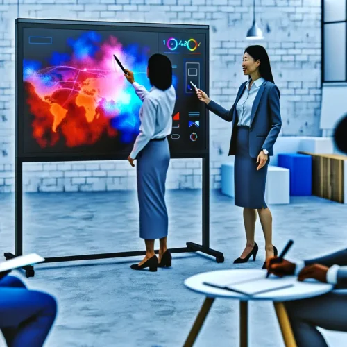 An image illustrating Unveiling the Key Features of Smart Whiteboards